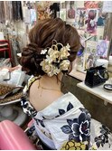 妖艶で可愛い(^-^)『浴衣花魁着付け＋大人アップ』追加￥1１00～
