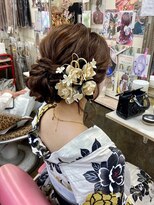 ヘアセットアップス(UP's) 妖艶で可愛い(^-^)『浴衣花魁着付け＋大人アップ』追加￥1１00～