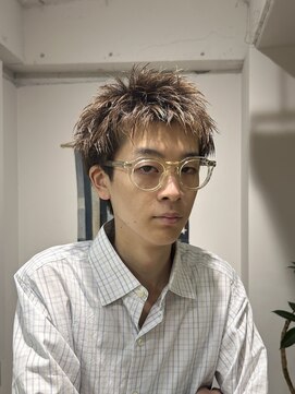 ネイビー(NAVY) ダウンバングスパイキーショート