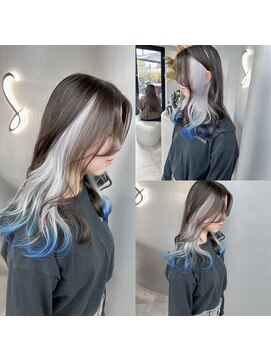 サイ アオヤマ(sai AOYAMA) インナーカラー/イヤリングカラー/韓国風ヘア/グレージュ