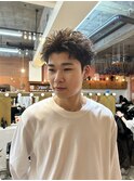 スパイキーショートピンパーマツイストパーマ眉毛カット