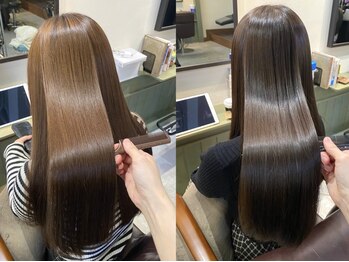 ジル ヘアデザイン ナンバ(JILL Hair Design NAMBA)の写真/【なんば駅2分】髪に優しい酸性ストレートでダメージを抑え艶髪に!癖・広がりをうるツヤな美髪へ導きます☆