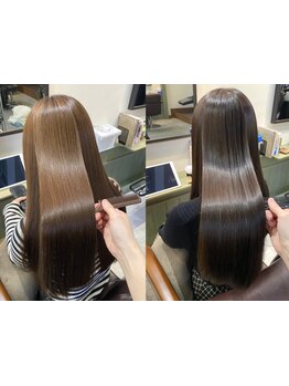 【なんば駅2分】髪に優しい酸性ストレートでダメージを抑え艶髪に!癖・広がりをうるツヤな美髪へ導きます☆