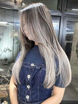 ヌエン 渋谷(NU/EN) 夏/バレイヤージュ/アッシュグレージュ/ハイライト/デザインカラ