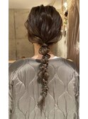 結婚式お呼ばれ編みおろし／ヘアセット/編み込み/アレンジ