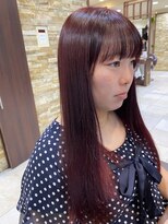 ファブ 千葉店(FaB)&nbsp;ブリーチなしダブルカラーでワインレッド！