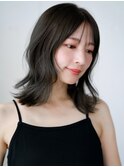 ☆フェミニンロング大人かわいいぱっつん前髪レイヤーカット小顔