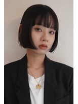 テクネ 天神大名(techne) 天神大名顔周りレイヤーカットミディアムボブタッセルボブパーマ