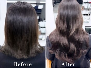 グラム 岡崎北店(gram)の写真/【北岡崎】シールエクステ取扱い☆エクステで理想のstyleが叶う◎モチや手触りも抜群で自然な仕上がりに♪