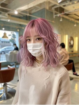 エヌプラスリタ 近鉄八尾(N+lita) 黒髪クラゲヘアーオリーブグレー小顔ココアベージュ