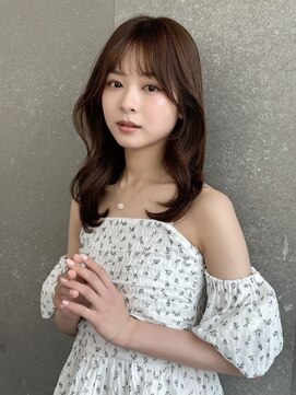 ハローバイシー 仙台(Hello by Sea) ココアベージュ×レイヤー[小顔/黒髪/オリーブグレー]