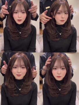 セレーネヘアー オオサカ 心斎橋店(Selene hair OSAKA) レイヤーカット/ワンホンヘア/韓国ヘア/顔まわり/大阪/梅田
