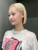 アルバム 銀座(ALBUM GINZA)&nbsp;ベージュボブミディアムブリーチ_ba591911