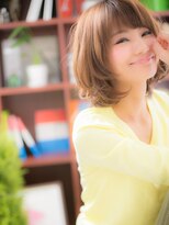 カバーヘア ブリス 大宮西口(COVER HAIR bliss) *+bliss大宮+*…ひし形シルエット…くせ毛風前下がりボブb!