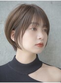 前髪あり小顔ショートボブ20代30代40代【AIN.表参道】川原大地