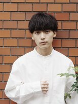マッシュ/無造作パーマ/ツーブロック/黒髪