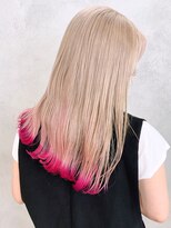 アイティーバイアルバム 藤沢店(IT by ALBUM)&nbsp;ピンクベージュ_グレージュカラーボブウルフ_38702