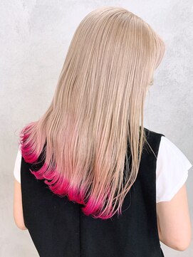 アイティーバイアルバム 藤沢店(IT by ALBUM) ピンクベージュ_グレージュカラーボブウルフ_38702