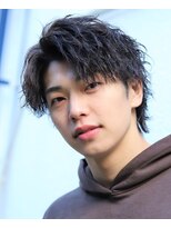 フリーク バーバーショップ 都島店(FREAK BARBER SHOP) 短髪ツーブロックスーツ束感モテ男黒髪センターパートパーマ流行