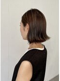 細めハイライトの外はねボブ