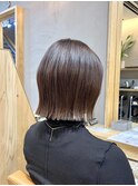 イメチェン/フルバング/似合わせカット/レッドブラウン/髪質改善