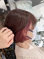 ヘアーアンドメイク ビス(HAIR&MAKE bis) ピンクのイヤリングカラー【立川/ZESTbis/水島佑美子】