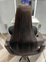 アンジェロ カリノ(Angelo Carino)&nbsp;【髪質改善】ツヤ髪オイル縮毛＿ダークグレージュ＿ロング☆