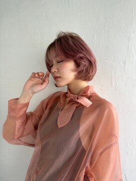 アンダーバーホワイト 天神店(_WHITE) ショート透明感カラー/シースルーバング/顔まわり／レイヤー