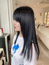 アージェガーデン(AGEE GARDEN) ロング ネイビーブラック 艶髪 ツヤ髪 うるツヤ ブルーブラック