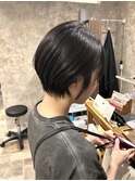 ★奥行きショート/丸みレイヤー/クールブラウン/髪質改善