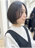 Say.ひし形ショートくびれショートレイヤーアッシュブラック青山