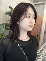 ノード(NODE)&nbsp;栄透明感ミディアムフェイスレイヤ　ピンクラベンダー