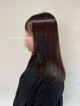 ヘアーアートミュージアム(Hair Art Museum) トレンドレイヤースタイル/ボルドーカラー/ミディアムヘア