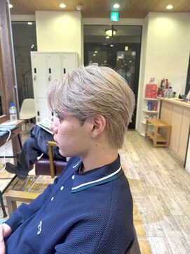 オーシャントーキョー(OCEAN TOKYO) ミルクティーベージュニュアンスパーマ韓国マッシュグレー