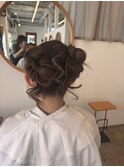 ツインアレンジ/ヘアセット/ヘアアレンジ/結婚式/卒業式/入学式