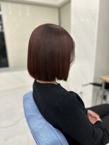 エミン(emyn) ブリーチなし×ローズブラウン【代々木/髪質改善/縮毛矯正】
