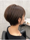ショート/ボブ/ハイライト/インナーカラー/白髪ぼかし/銀座駅