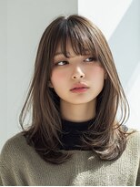 ダル 渋谷/表参道(DAL.)&nbsp;ミディアムレイヤー/ハッシュカット/ブラウン/シャギーカット