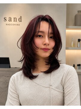 サンド 鹿児島中央(sand) レイヤーカット/ハッシュカット/鹿児島中央駅