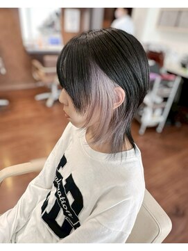 ヘアーショップ エヌアンドエー 幸手店(hairshop N&A) シルバーインナーカラー×ハイレイヤーウルフ