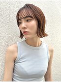 レイヤーボブ◯20代30代○カシスレッド/ハッシュカット/ブラウン