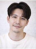 メンズかきあげセンターパートビジネス眉カット/メイキー本厚木