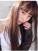 SUSAKI ナチュラルアッシュベージュ× ストレート ワイドバング