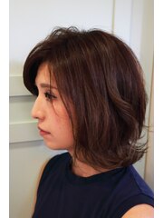 『NUDE COLOR』重さが可愛い外ハネBob