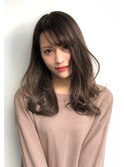 バレイヤージュハイライトキャラメルグレージュ