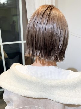 ネオリーブアイム 横浜西口店(Neolive aim) あご下切りっぱなしボブ★マロンベージュ