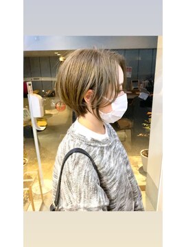 エルエスヘアー(LS HAIR) 【片山陽基】耳かけくびれショート×オリーブグレージュ