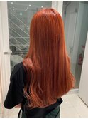 【桑原雪音】韓国艶髪アプリコットオレンジ/暖色系カラー<原宿>
