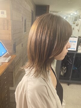 アミュレット バイ サファリ 西荻窪(AMULETTE BY SAFARI) 《お客様スタイル20》伸ばしかけ×ベージュカラー