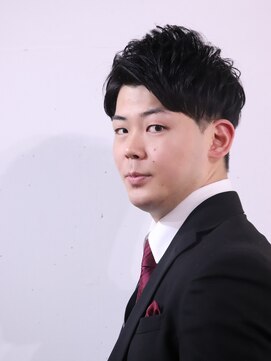 アエル 川西能勢口本店(aeru) 【メンズショート】ツーブロックビジネスヘア